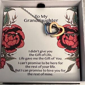 Gold and Silver Heart Necklace